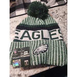 Philadelphia Eagles NFL New Era Sport Knit Beanie Hat OSFM Green White Black